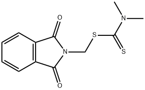 1-[(1,3-dioxoisoindol-2-yl)methylsulfanyl]-N,N-dimethyl-methanethioami de Structure