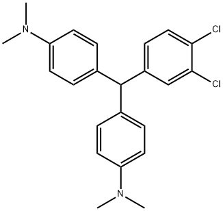 4-[(3,4-dichlorophenyl)-(4-dimethylaminophenyl)methyl]-N,N-dimethyl-an iline 化学構造式