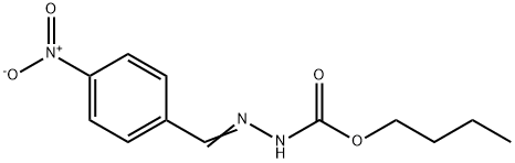 butyl N-[(4-nitrophenyl)methylideneamino]carbamate 化学構造式