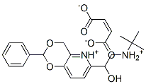 alpha-[(tert-butylammonio)methyl]-6-hydroxymethyl-2-phenyl-4H-1,3-dioxino[5,4-b]pyridinium maleate Struktur