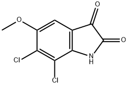 6,7-dichloro-5-methoxy-1H-indole-2,3-dione Struktur