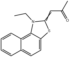 1-[1-エチルナフト[1,2-d]チアゾール-2(1H)-イリデン]-2-プロパノン 化学構造式