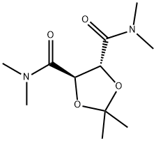 (4R,5R)-4,5-ジ(ジメチルアミノカルボニル)-2,2-ジメチルジオキソラン 化学構造式