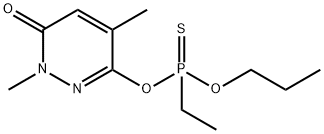 Phosphonothioic acid, ethyl-, O-(1,6-dihydro-1,4-dimethyl-6-oxo-3-pyridazinyl) O-propyl ester,63131-73-7,结构式