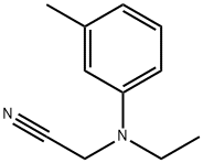[エチル(3-メチルフェニル)アミノ]アセトニトリル 化学構造式