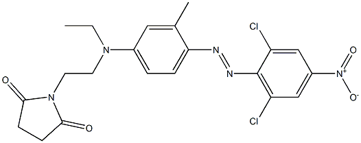 1-[2-[[4-[(2,6-Dichloro-4-nitrophenyl)azo]-3-methylphenyl]ethylamino]ethyl]-2,5-pyrrolidinedione 结构式