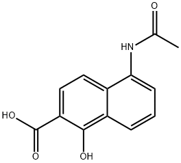 5-(acetylamino)-1-hydroxy-2-naphthoic acid Struktur