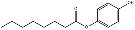 4-hydroxyphenyl octanoate Struktur