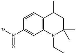 1-Ethyl-1,2,3,4-tetrahydro-2,2,4-trimethyl-7-nitroquinoline Struktur