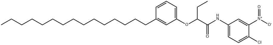 N-(4-Chloro-3-nitrophenyl)-2-(3-pentadecylphenoxy)butyramide Struktur