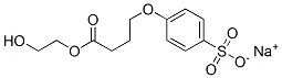 4-[3-[(2-Hydroxyethoxy)carbonyl]propoxy]benzenesulfonic acid sodium salt Struktur