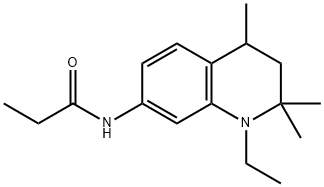 N-[(1-Ethyl-1,2,3,4-tetrahydro-2,2,4-trimethylquinolin)-7-yl]propanamide Structure