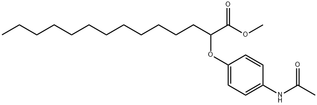 methyl 2-(4-acetamidophenoxy)myristate Struktur