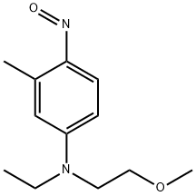 N-エチル-N-(2-メトキシエチル)-3-メチル-4-ニトロソアニリン 化学構造式