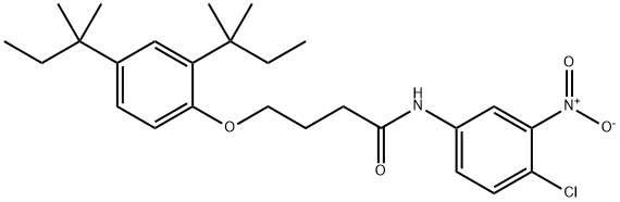 4-(2,4-二特戊基苯氧基)-N-(4-氯-3-硝基苯基)丁酰胺, 63134-29-2, 结构式