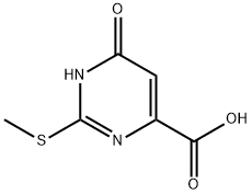 6-Hydroxy-2-(methylsulfanyl)-4-pyrimidinecarboxylic acid Struktur