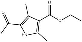 5-アセチル-2,4-ジメチル-1H-ピロール-3-カルボン酸エチル 化学構造式