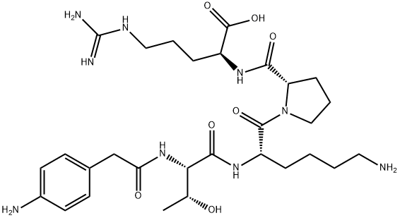 P-AMINOPHENYLACETYL-THR-LYS-PRO-ARG Struktur
