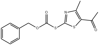 S-(5-acetyl-4-methylthiazol-2-yl) O-benzyl thiocarbonate  Struktur