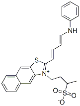 2-[4-(phenylamino)-1,3-butadienyl]-3-(3-sulphonatobutyl)naphtho[2,3-d]thiazolium Struktur