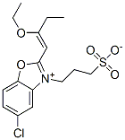 5-chloro-2-(2-ethoxybut-1-enyl)-3-(3-sulphonatopropyl)benzoxazolium Structure