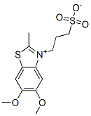 5,6-Dimethoxy-2-methyl-3-(3-sulfonatopropyl)benzothiazol-3-ium Struktur