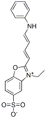 3-エチル-2-[4-(フェニルアミノ)-1,3-ブタジエニル]ベンゾオキサゾール-3-イウム-5-スルホナート 化学構造式