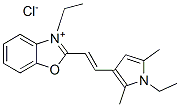3-ethyl-2-[2-(1-ethyl-2,5-dimethyl-1H-pyrrol-3-yl)vinyl]benzoxazolium chloride Struktur