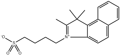 4-[(1,1,2-トリメチル-1H-ベンゾ[e]インドール-3-イウム)-3-イル]-1-ブタンスルホナート 化学構造式