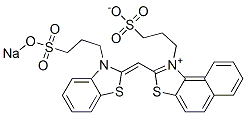 1-(3-Sulfonatopropyl)-2-[[3-[3-(sodiosulfo)propyl]benzothiazol-2(3H)-ylidene]methyl]naphtho[1,2-d]thiazol-1-ium Struktur