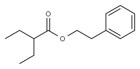 2-乙基丁酸-2-苯基乙酯, 6315-04-4, 结构式