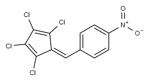 (2,3,4,5-Tetrachloro-2,4-cyclopentadienylidene)-(p-nitrophenyl)methane Struktur