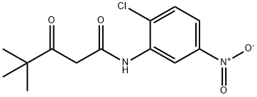 N-(2-chloro-5-nitrophenyl)-4,4-dimethyl-3-oxovaleramide  Struktur