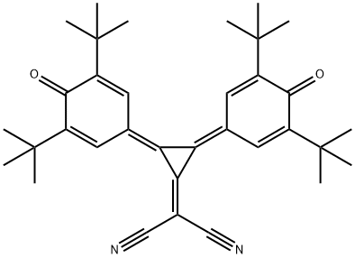 [2,3-Bis[3,5-bis(1,1-dimethylethyl)-4-oxo-2,5-cyclohexadien-1-ylidene]cyclopropylidene]propanedinitrile Struktur