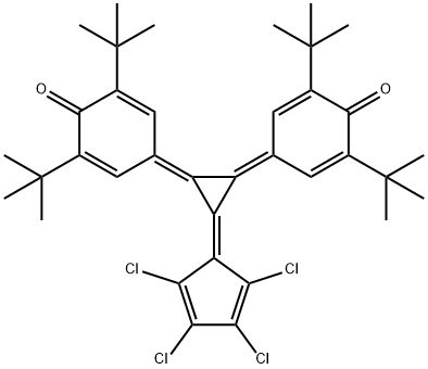 4,4'-[3-(2,3,4,5-Tetrachloro-2,4-cyclopentadien-1-ylidene)-1,2-cyclopropanediylidene]bis[2,6-bis(1,1-dimethylethyl)-2,5-cyclohexadien-1-one] Struktur