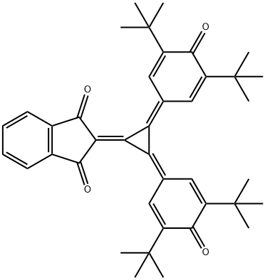 2-[2,3-Bis[3,5-bis(1,1-dimethylethyl)-4-oxo-2,5-cyclohexadien-1-ylidene]cyclopropylidene]-1H-indene-1,3(2H)-dione Struktur