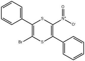2-bromo-5-nitro-3,6-diphenyl-1,4-dithiine Structure