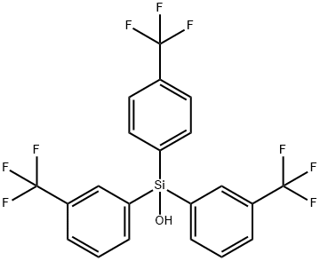 Bis(3-(trifluoromethyl)phenyl)(4-(trifluoromethyl)phenyl)silanol Structure