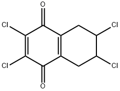 2,3,6,7-tetrachloro-5,6,7,8-tetrahydronaphthalene-1,4-dione 结构式