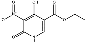 4,6-Dihydroxy-5-nitropyridine-3-carboxylic acid ethyl ester Struktur