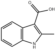 2-メチル-1H-インドール-3-カルボン酸 化学構造式