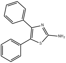 2-アミノ-4,5-ジフェニルチアゾール 化学構造式
