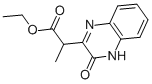 3,4-ジヒドロ-α-メチル-3-オキソ-2-キノキサリン酢酸エチル 化学構造式