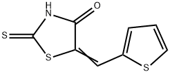 5-(2-テニリデン)-2-チオキソチアゾリジン-4-オン 化学構造式