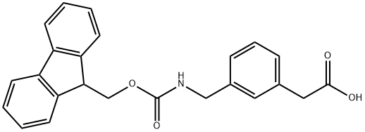 FMOC-(3-アミノメチルフェニル)酢酸 化学構造式