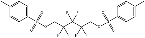2,2,3,3,4,4-ヘキサフルオロペンタン-1,5-ジイルビス(4-メチルベンゼンスルホナート) 化学構造式