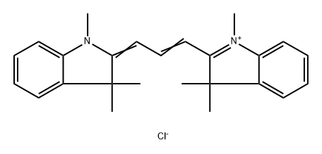 2-[3-(1,3-dihydro-1,3,3-trimethyl-2H-indol-2-ylidene)prop-1-enyl]-1,3,3-trimethyl-3H-indolium chloride Struktur