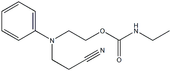 N-エチルカルバミド酸2-[(2-シアノエチル)フェニルアミノ]エチル 化学構造式