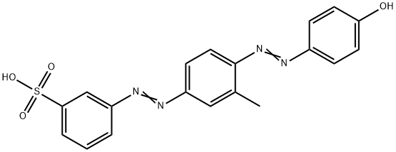 3-[[4-[(4-Hydroxyphenyl)azo]-3-methylphenyl]azo]benzenesulfonic acid Struktur