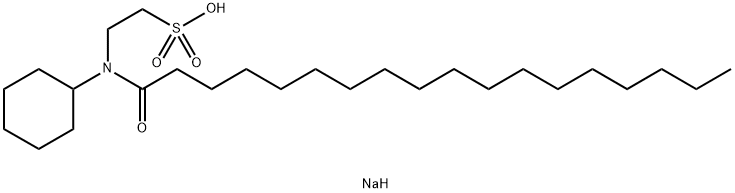 sodium 2-(cyclohexylstearoylamino)ethanesulphonate Struktur